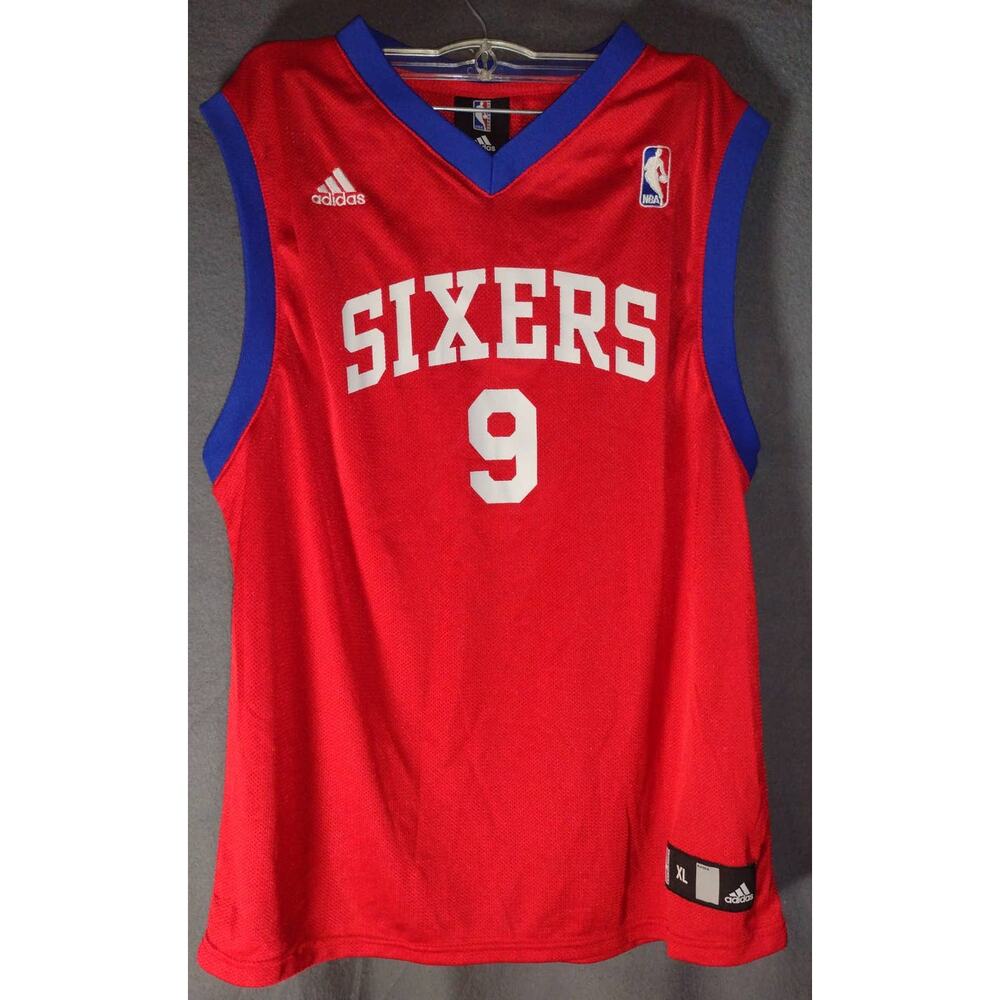 Adidas NBA Sixers Iguodala #9 Red and Blue Jersey